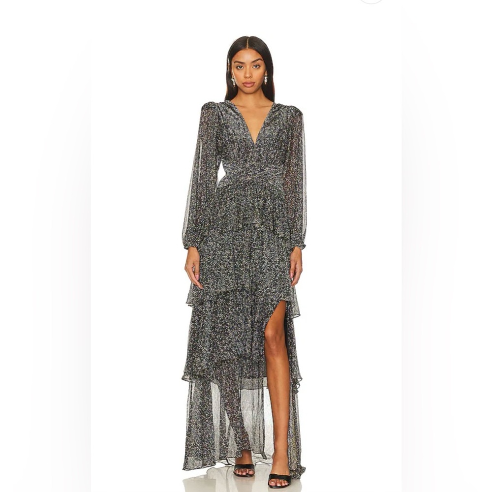 ASTR the Label Anora Dress in Black Multi, Size Small, NWT